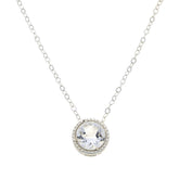Herkimer Mines 10mm Sterling Silver Round Pendant Necklace, 16" +3"